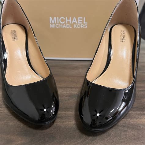 michael michael kors ashby flex pump black patent 